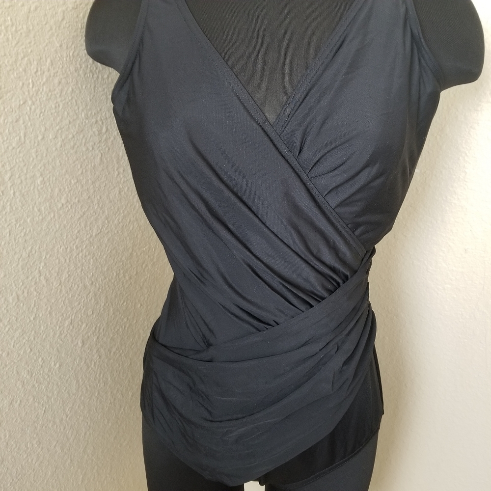 New Miraclesuit Solid Pleats Underwire Swimsuit - image 3